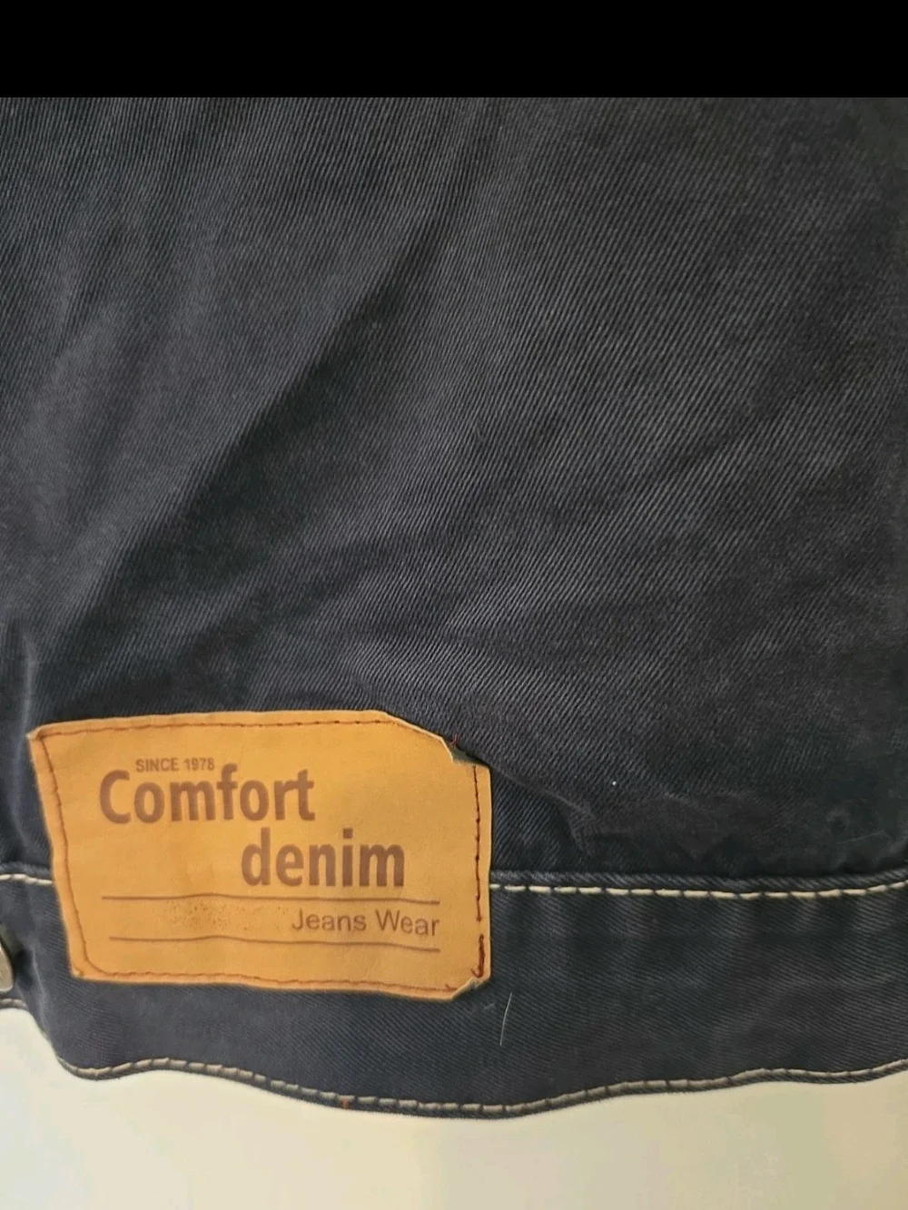 Men’s Navy Sleeveless Denim Vest XL Comfort Denium,vintage,unique.Orig